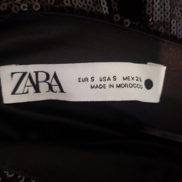 Zara Black Sequin Party Dress - Picture 15 of 16